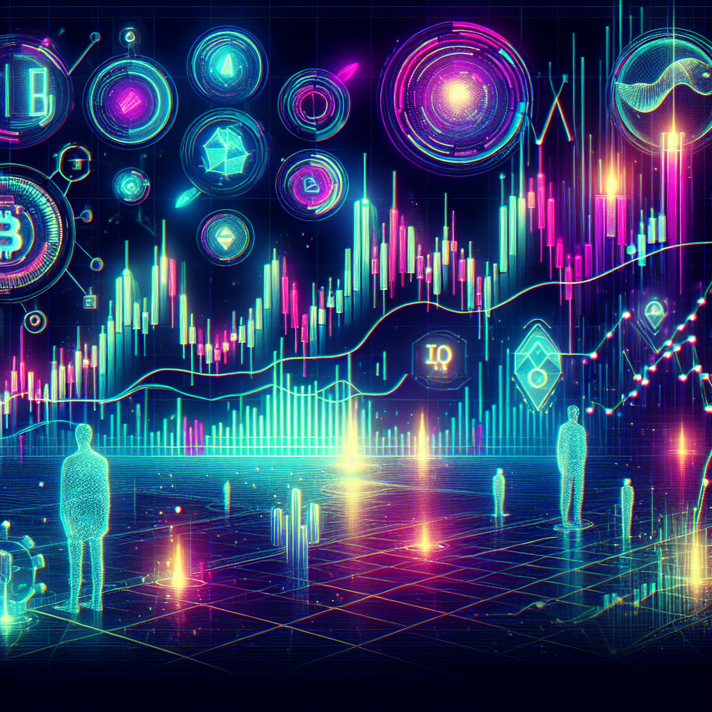 A vibrant digital illustration showcasing essential technical analysis tools for crypto traders, featuring neon accents and futuristic elements.